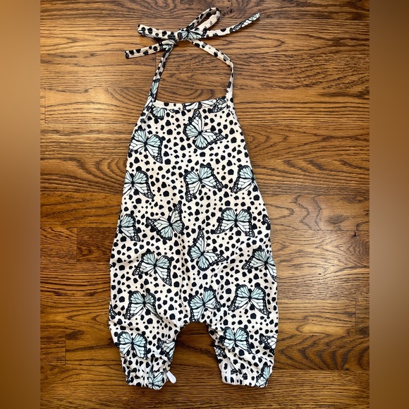 Boujee Little Babes Butterfly Halter Romper - Picture 1 of 10